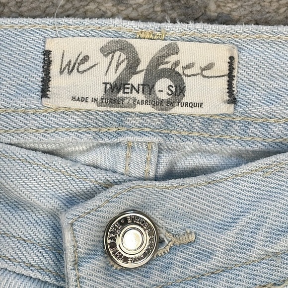 We The Free Maggie Chewed Hem Ankle Jeans Busted Knees Ditsy Floral Patch 26 - Picture 6 of 11